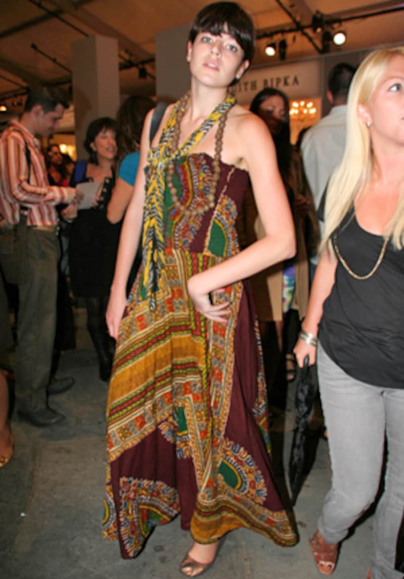 プリントマキシ丈