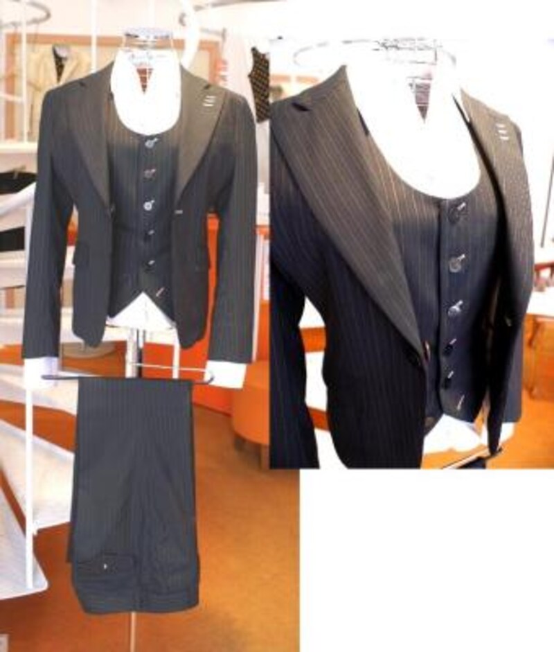 オーダースーツ例・三つ揃え
