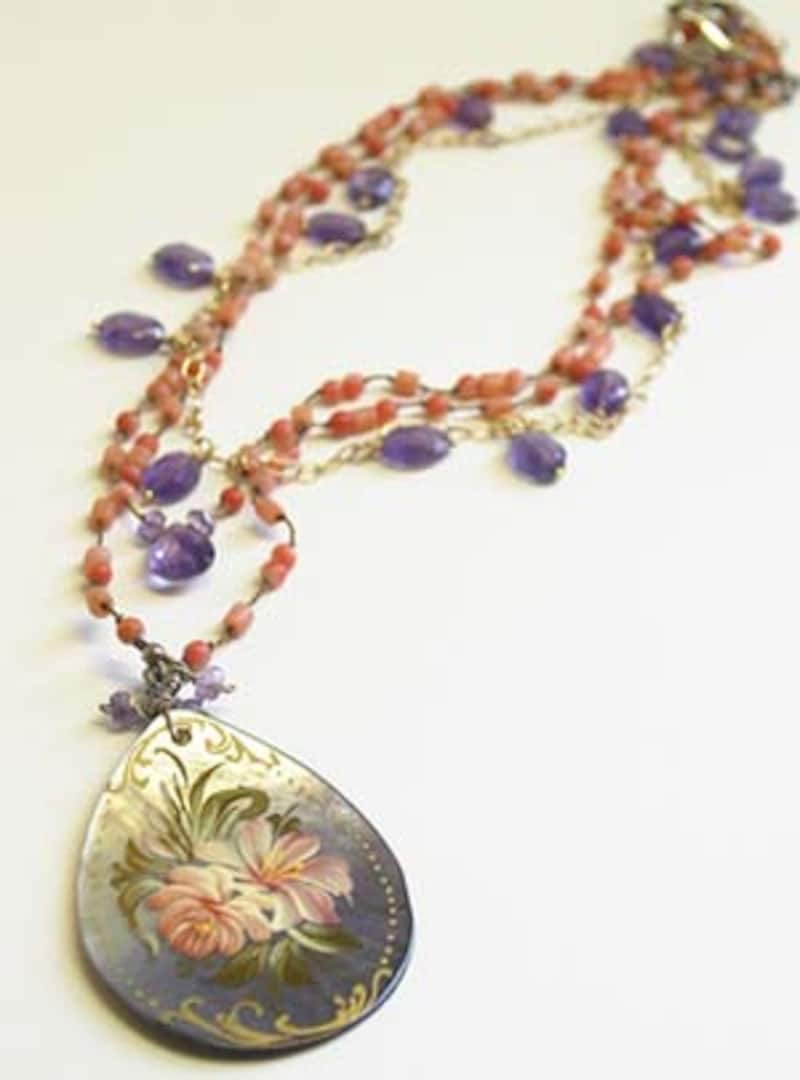 eBay アメシストネックレス