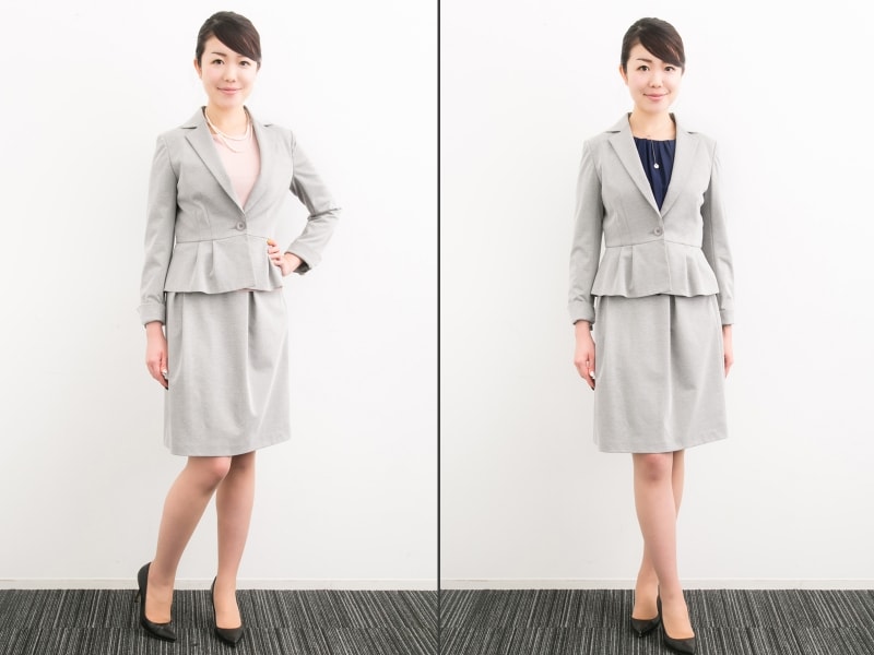 ピンクとブルーで印象チェンジ