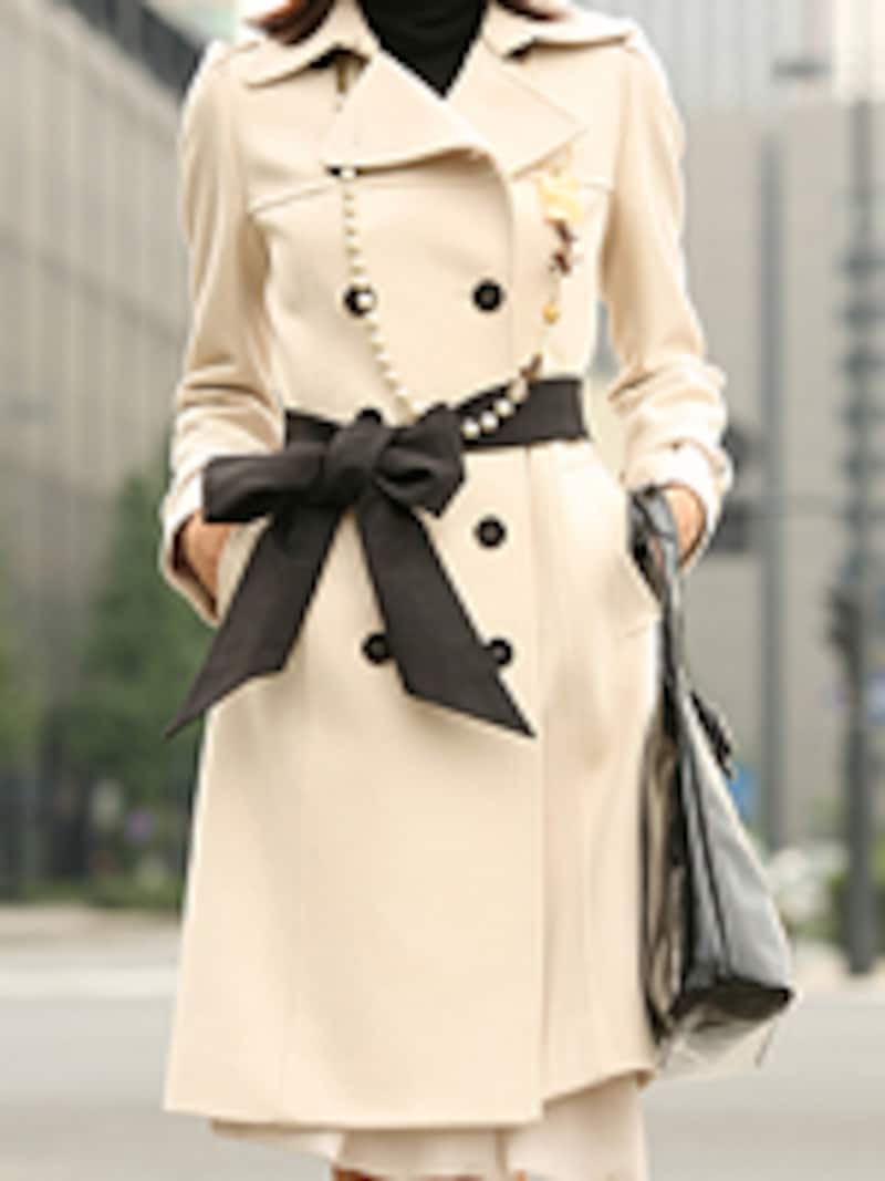 リボンつきコート