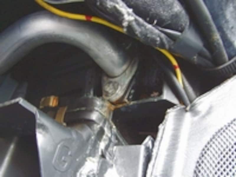 冷却水漏れの例