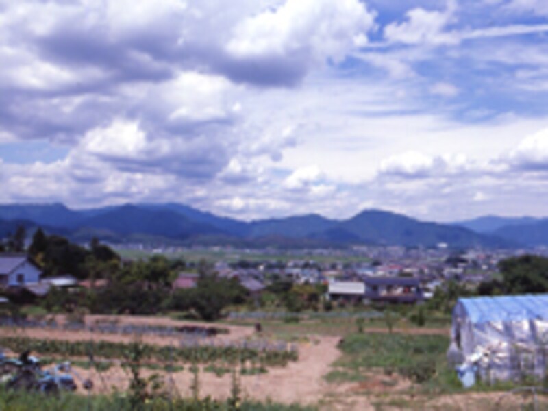 塩田平の上田まで広がる盆地の景色