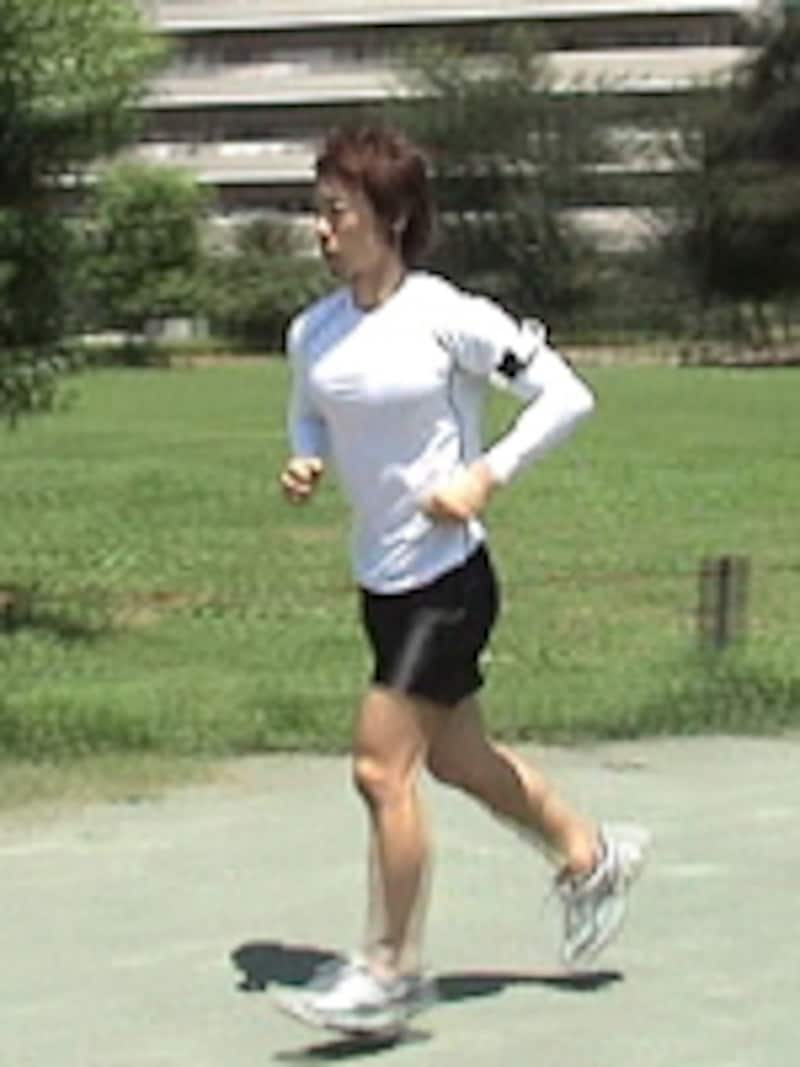 目標心拍数に合わせた曲のテンポに促されてスピードアップ！