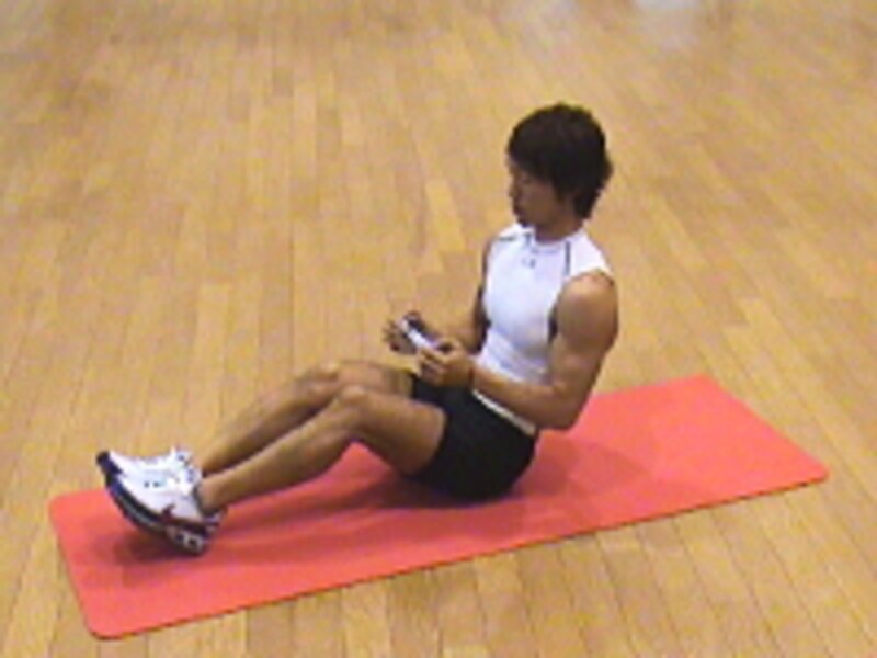 ダンベルツイスト手順3