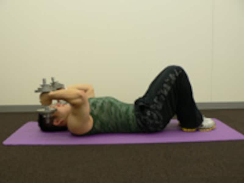 ダンベルライイングエクステンションフィニッシュ