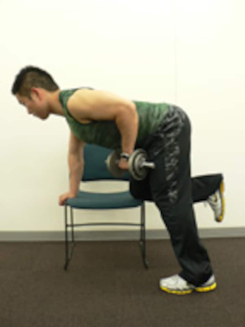 ワンハンドロウイングフィニッシュ