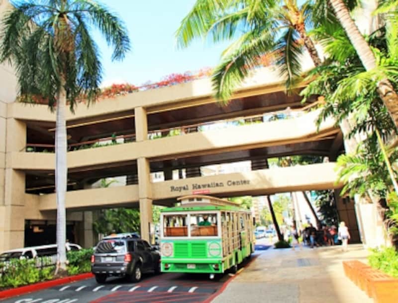 緑色のトロリーが目印、レアレアトロリー