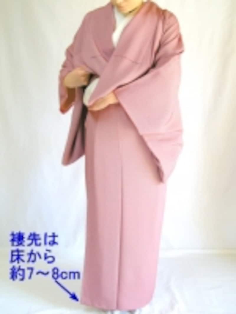 手を床と並行に動かすこと