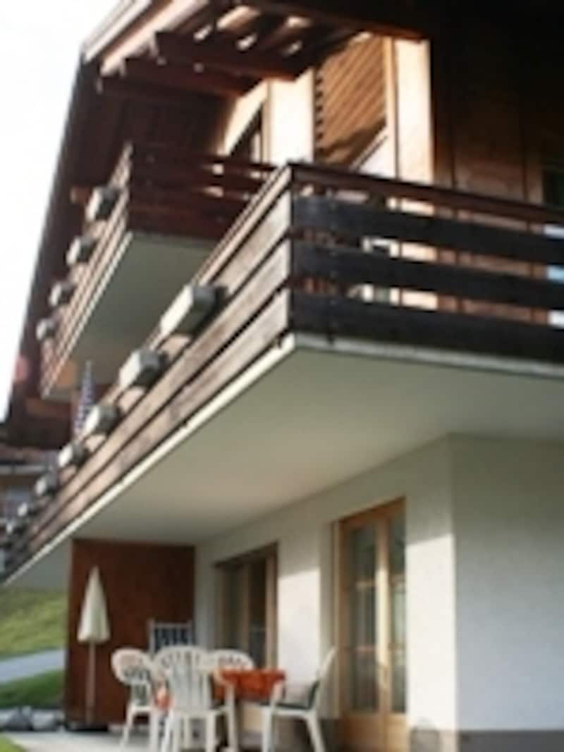 テラスからはアルプスが一望