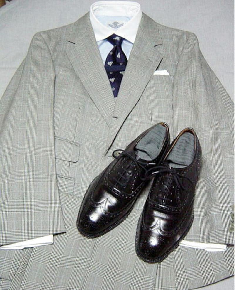 フルブローグの履き方の一例