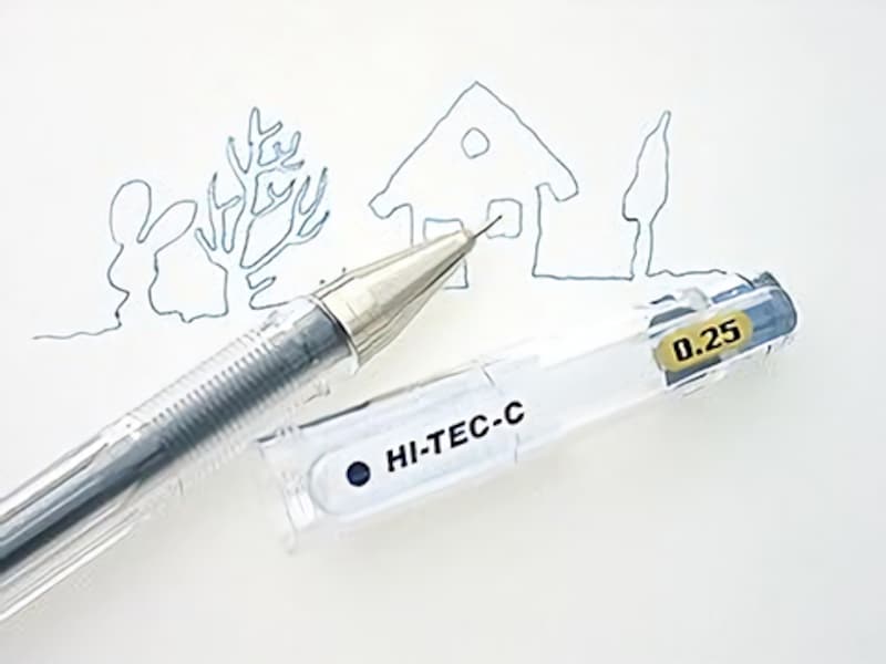 ハイテックCシリーズ最細の0.25mmで書いてみました