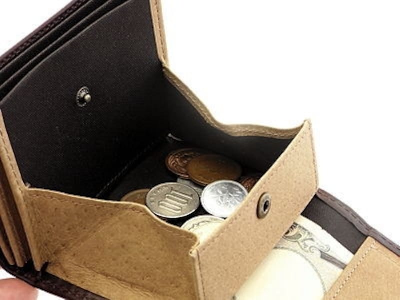 立ち上がる小銭入れは、探すのも出し入れするのも本当に楽ですばやい。