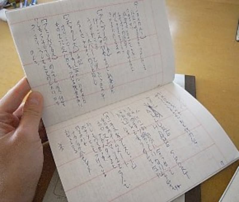 市原さん愛用のノート