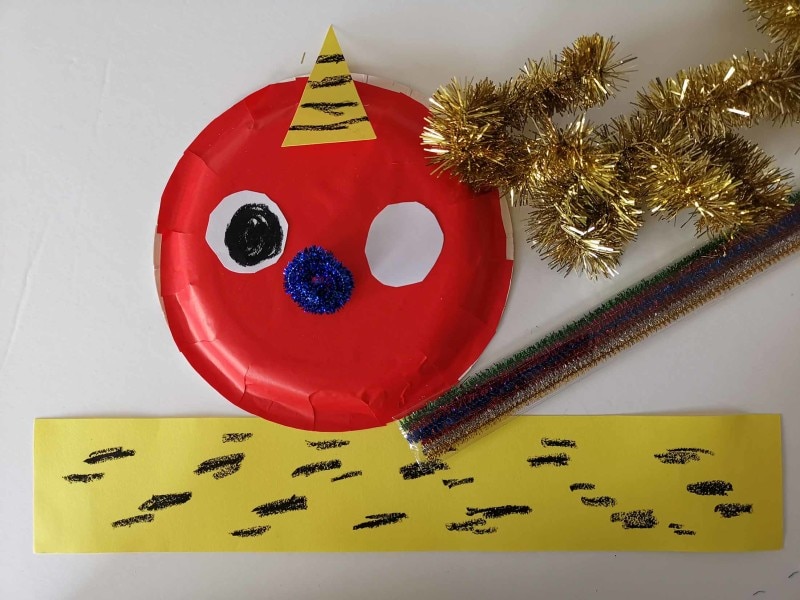 紙皿で鬼のお面を製作！乳児・1歳・2歳・3歳向け節分工作