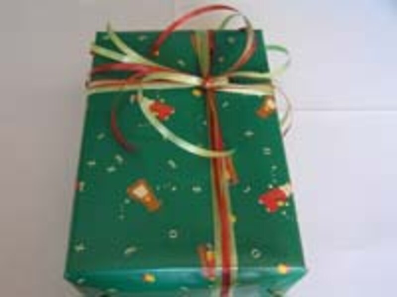 細いリボンでクルクル