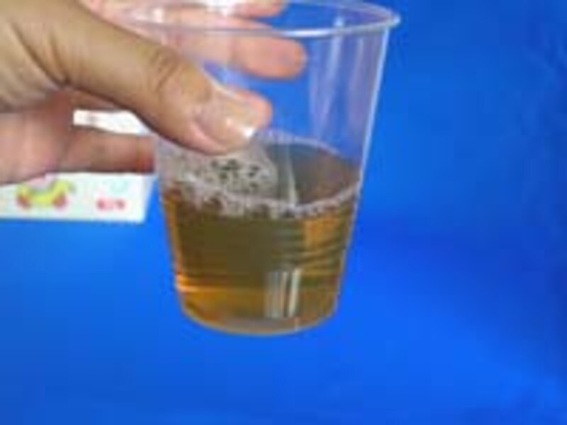 紅茶を混ぜたら、こんな感じ！（ちょっと入れすぎたかも）