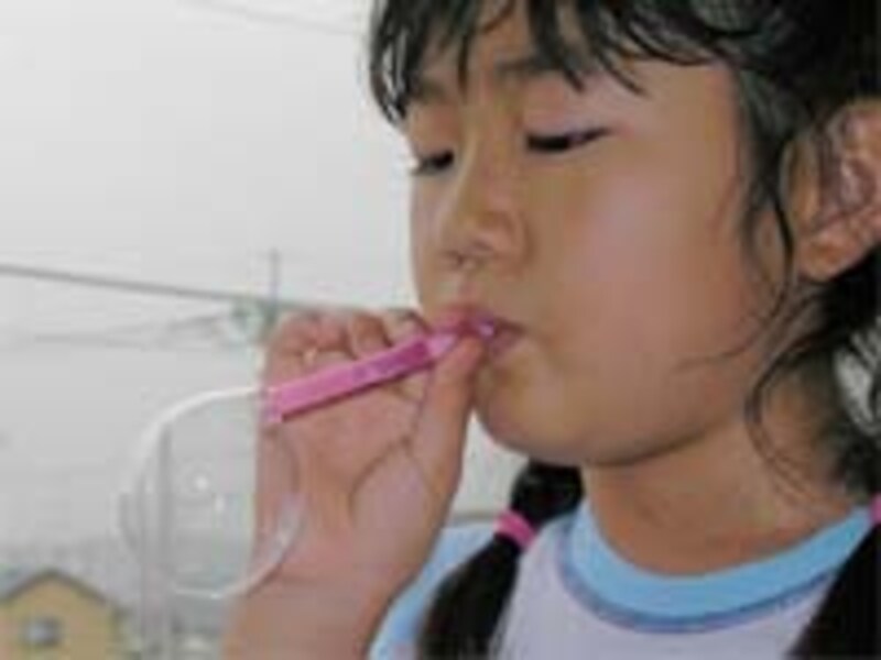 シャボン玉が完成