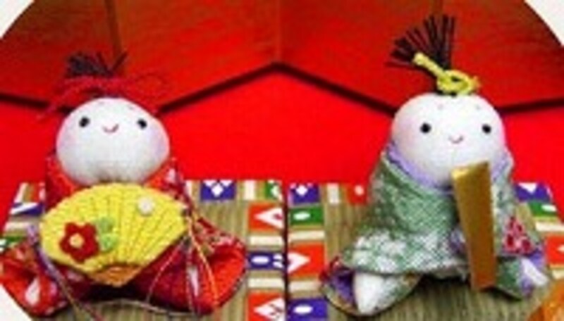 「京の豆わらべ雛」親王と姫