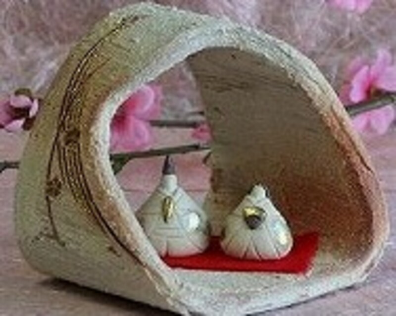 信楽焼のお雛様「桃花」