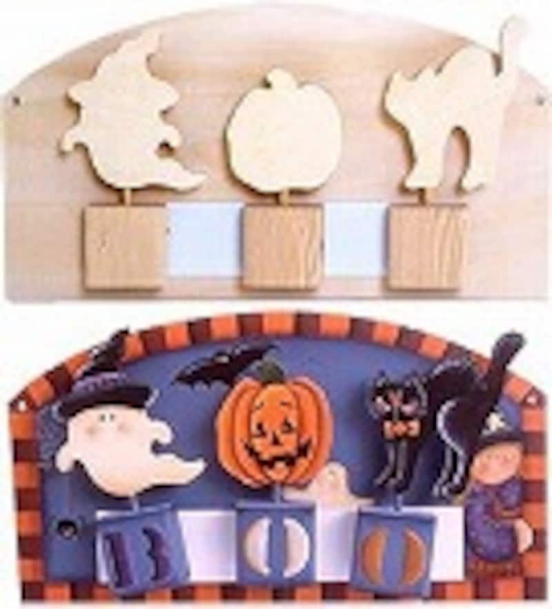 トールペイント 白木 ハロウィンマグネット