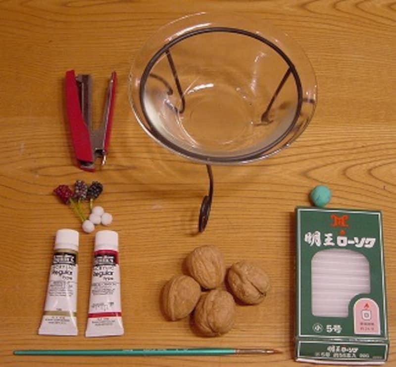 クルミのフローティングキャンドル