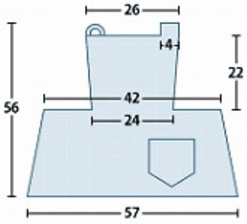 ギャルソンタイプエプロンのサイズ