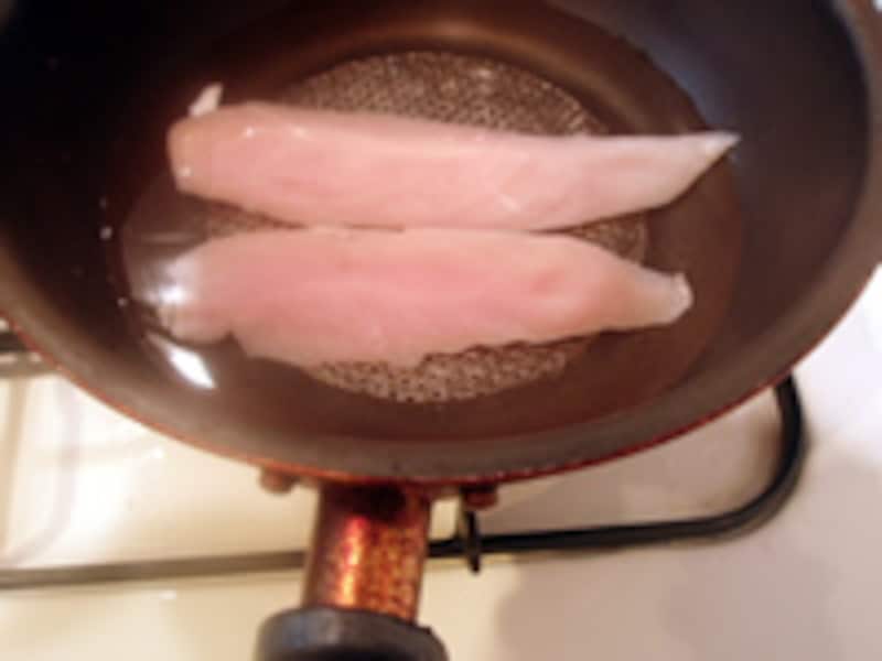 ささみを茹でる