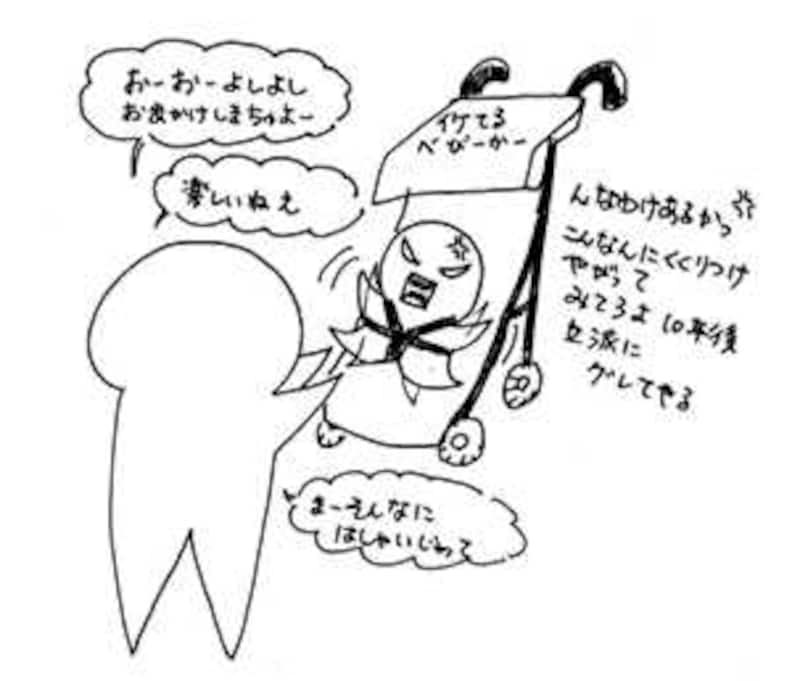 ベビーカーを嫌って絶叫する息子