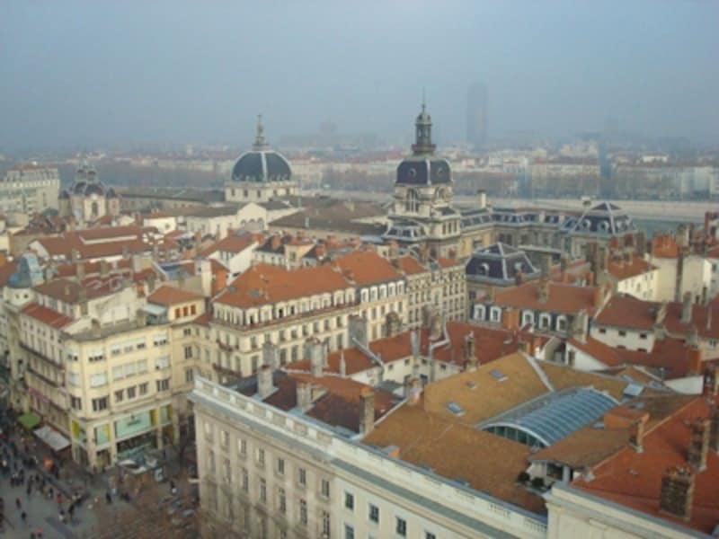 フルヴィエールの丘から眺めるリヨンの旧市街