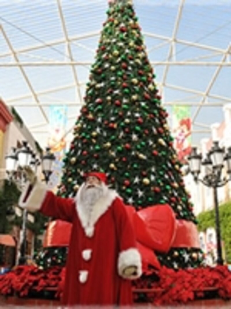 クリスマスの頃にはビッグツリーの点灯式も実施