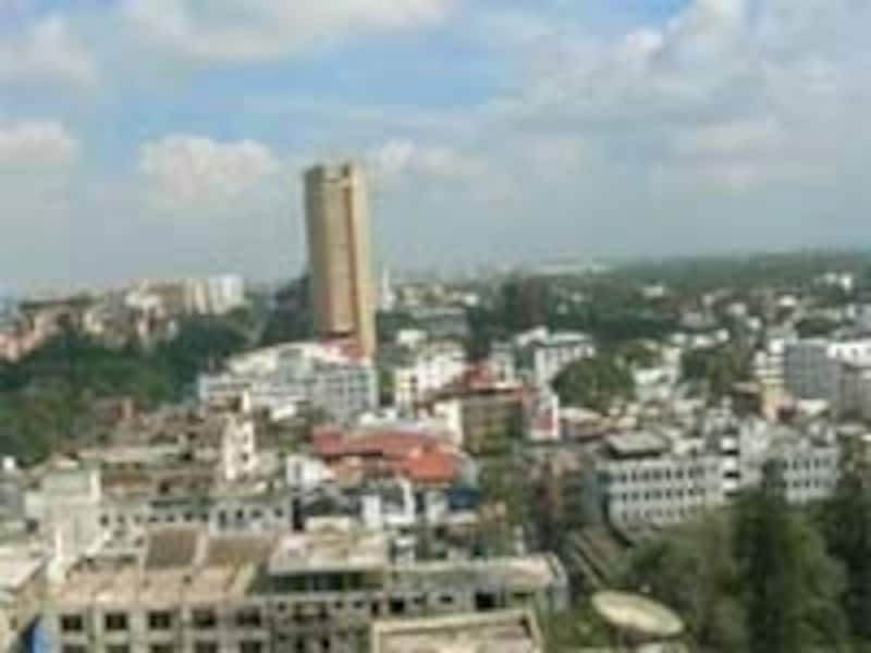 高い場所から見たバンガロール