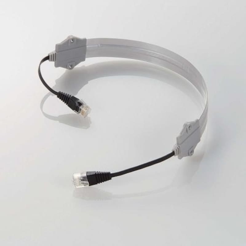 高耐久すきま用アルミ強化フラットLANケーブル