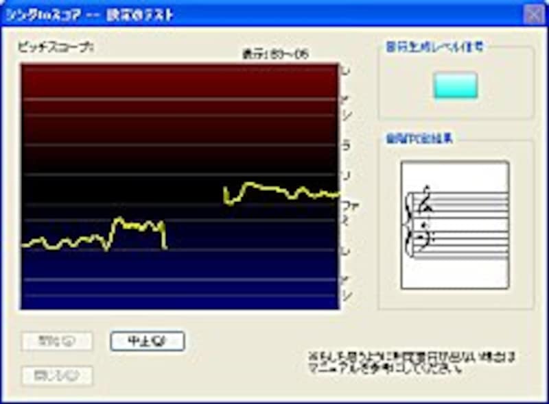シングtoスコアの設定結果のテスト