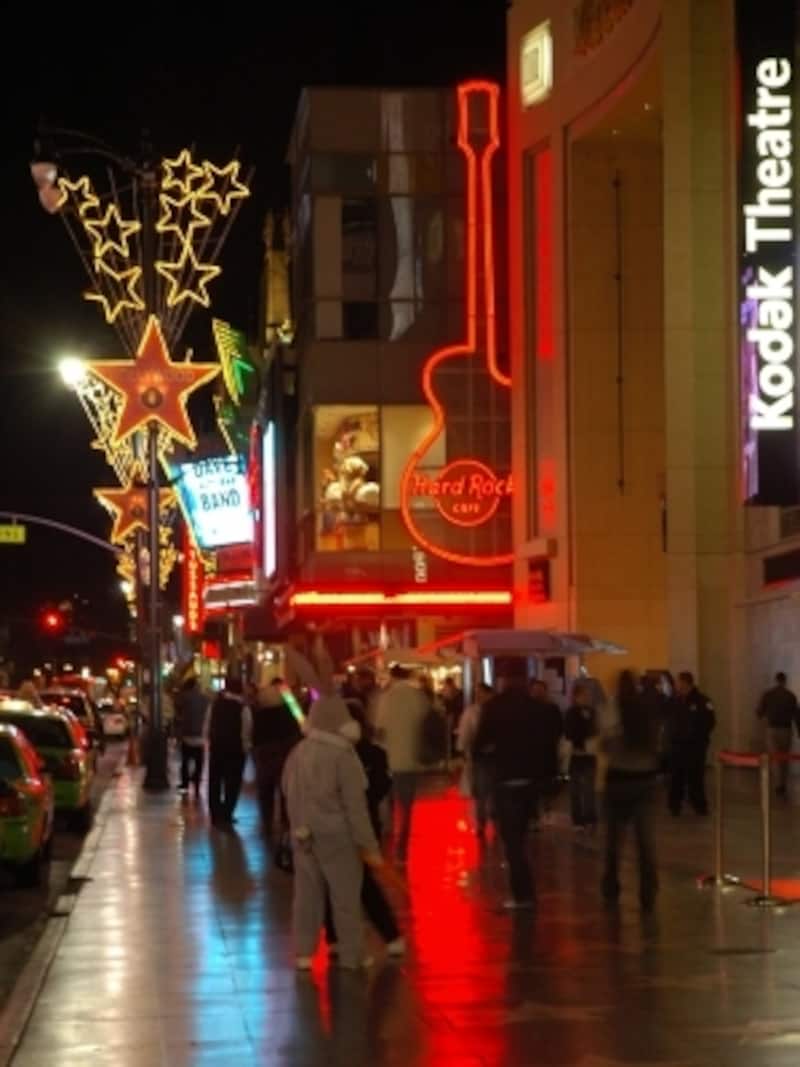 ハリウッドブルーバード沿いもクリスマス色