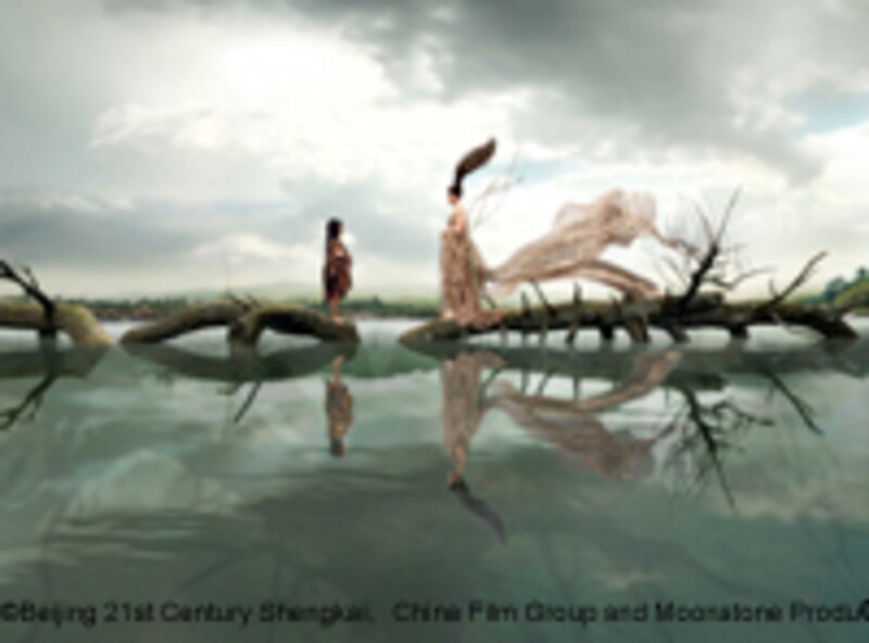 『PROMISE』来日会見-写真はチャン・ドンゴン[張東健]、真田広之、チェン・ホン[陳紅]、チェン・カイコー[陳凱歌]