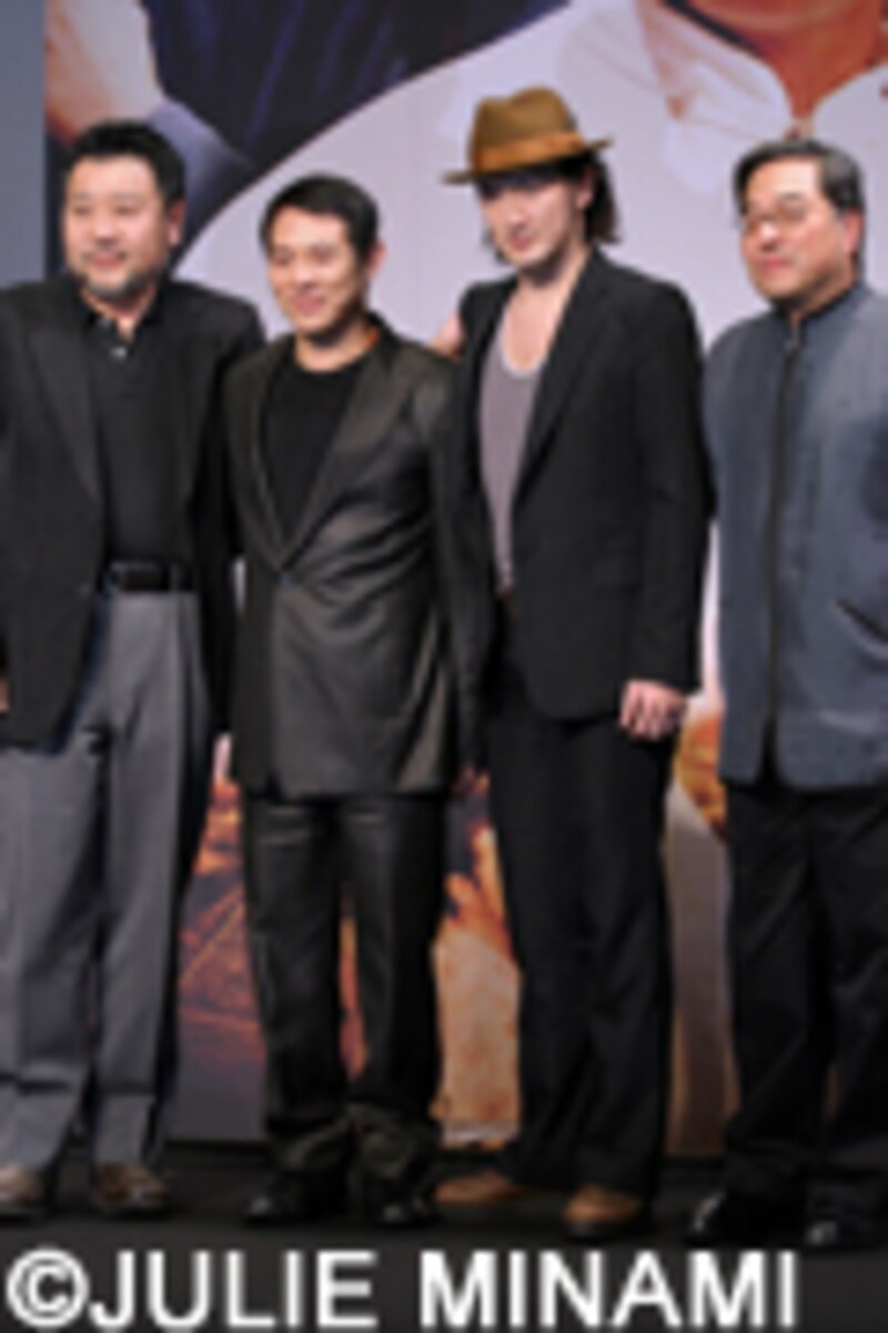 『SPIRIT』来日会見ジェット・リー、中村獅童、原田眞人、ロニー・ユー監督