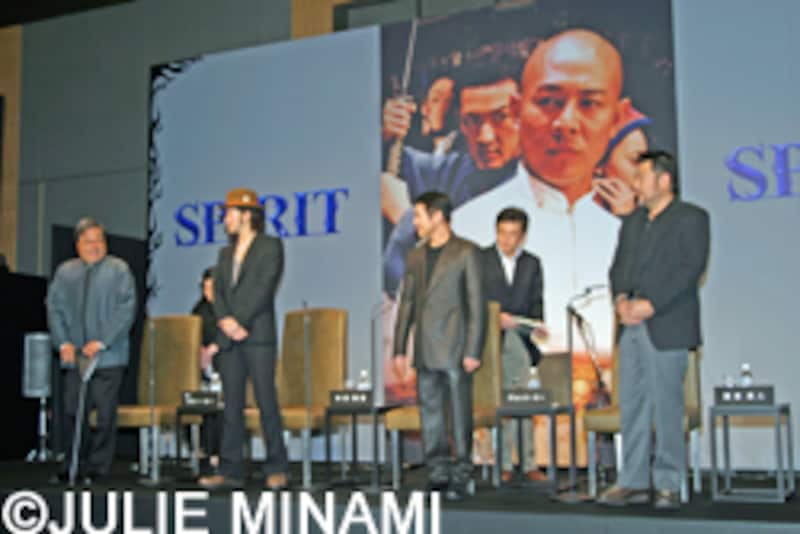 『SPIRIT』来日会見ジェット・リー、中村獅童、原田眞人、ロニー・ユー監督