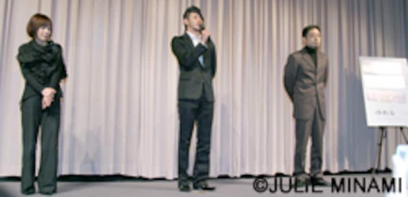 『ゆれる』オダギリジョー、香川照之、西川美和監督完成披露舞台挨拶