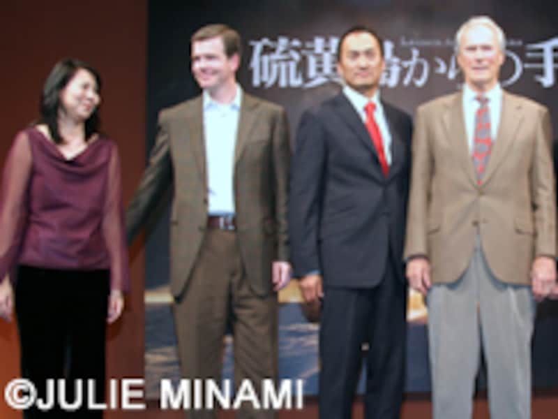 『硫黄島からの手紙』クリント・イーストウッド監督来日、日本人キャストと記者会見
