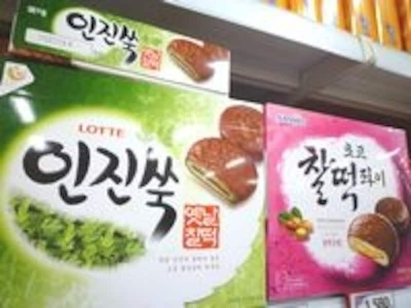 ロッテのチャルトクパイは、よもぎ味やカカオ味などもあります