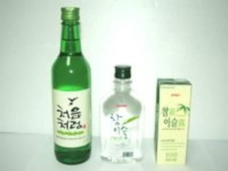 韓国焼酎はビン、プラスティック、紙パックの3種類があります