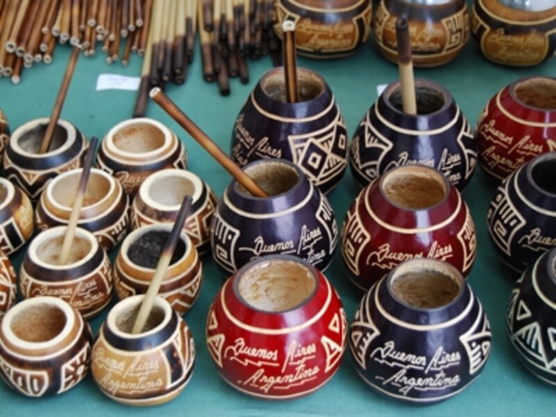 マテ茶セットは、もっともアルゼンチンらしいお土産のひとつ
