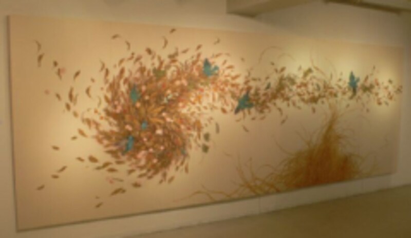 全品送料0円 金木正子 ゴーヤとトンボ 絵画 絵画