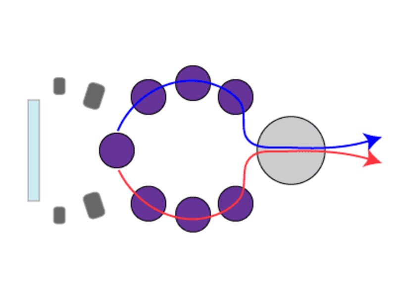 フラワーチェーンのリボンチョーカー