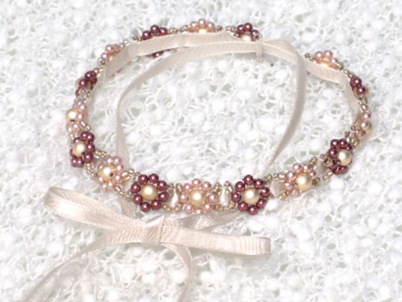 19 19 フラワーチェーンのリボンチョーカー ビーズ All About 19 19 フラワーチェーンのリボンチョーカー ビーズ All About