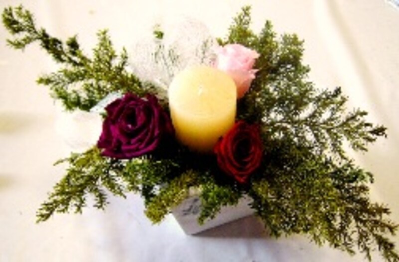 バラを挿したところ