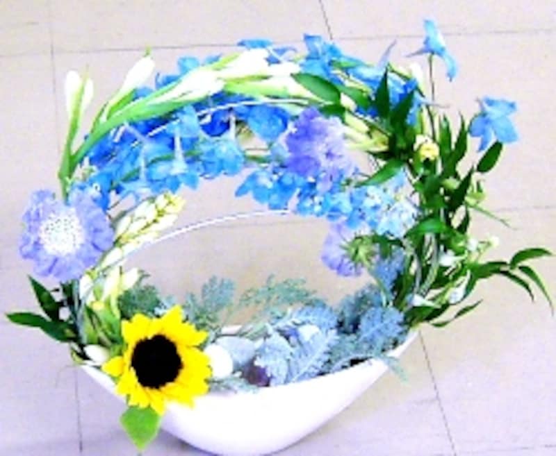 ブルーリースアレンジ