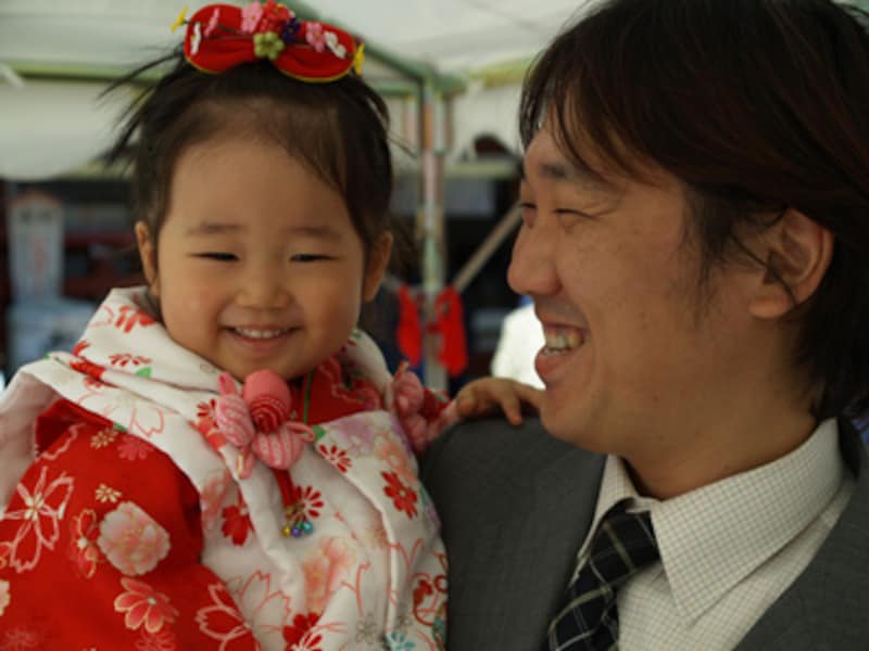 パパと笑顔