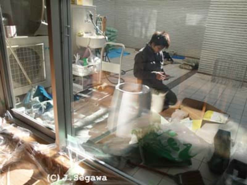 ガーデナーを撮影